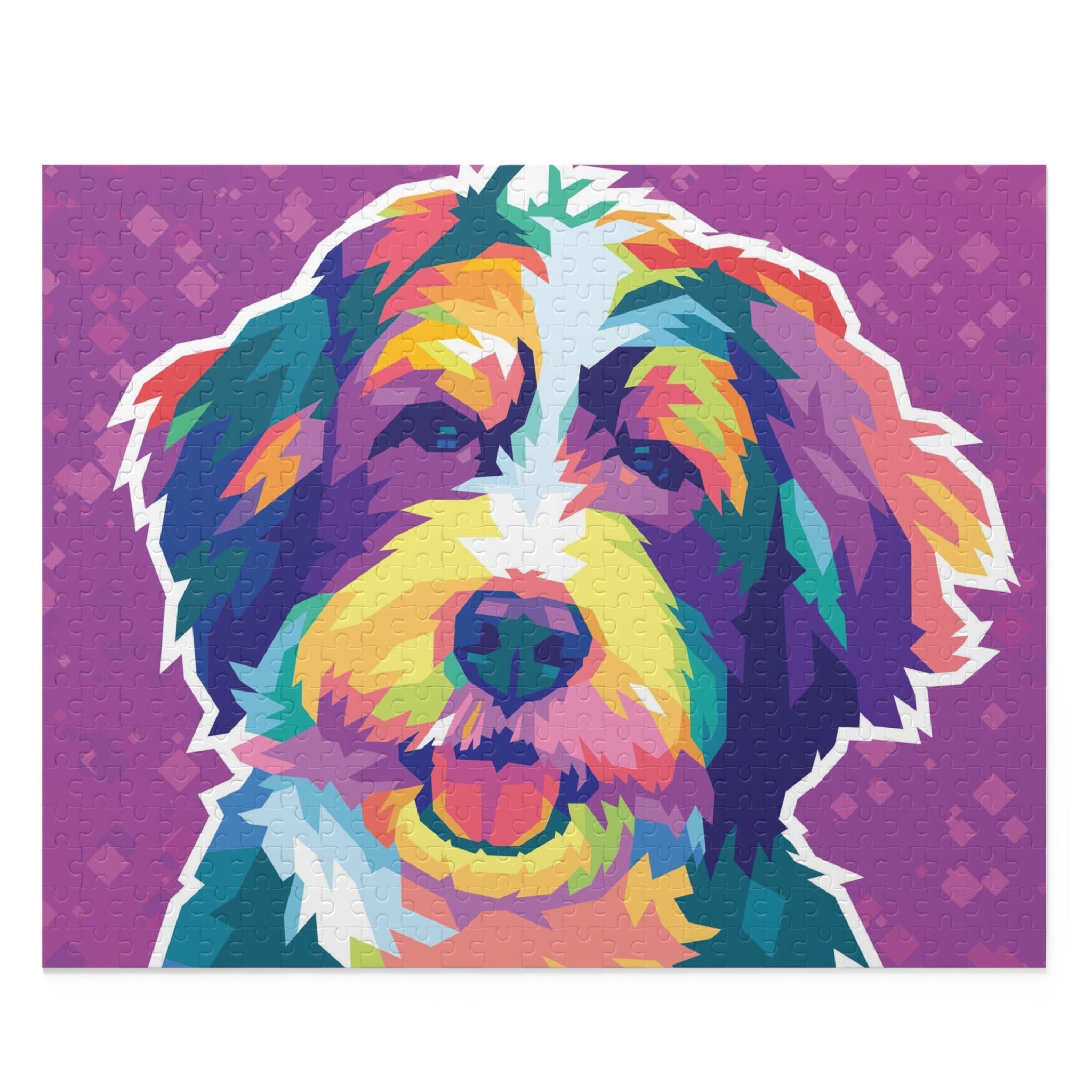 Colorful Bernadoodle Dog Puzzle (120, 252, 500-Piece)