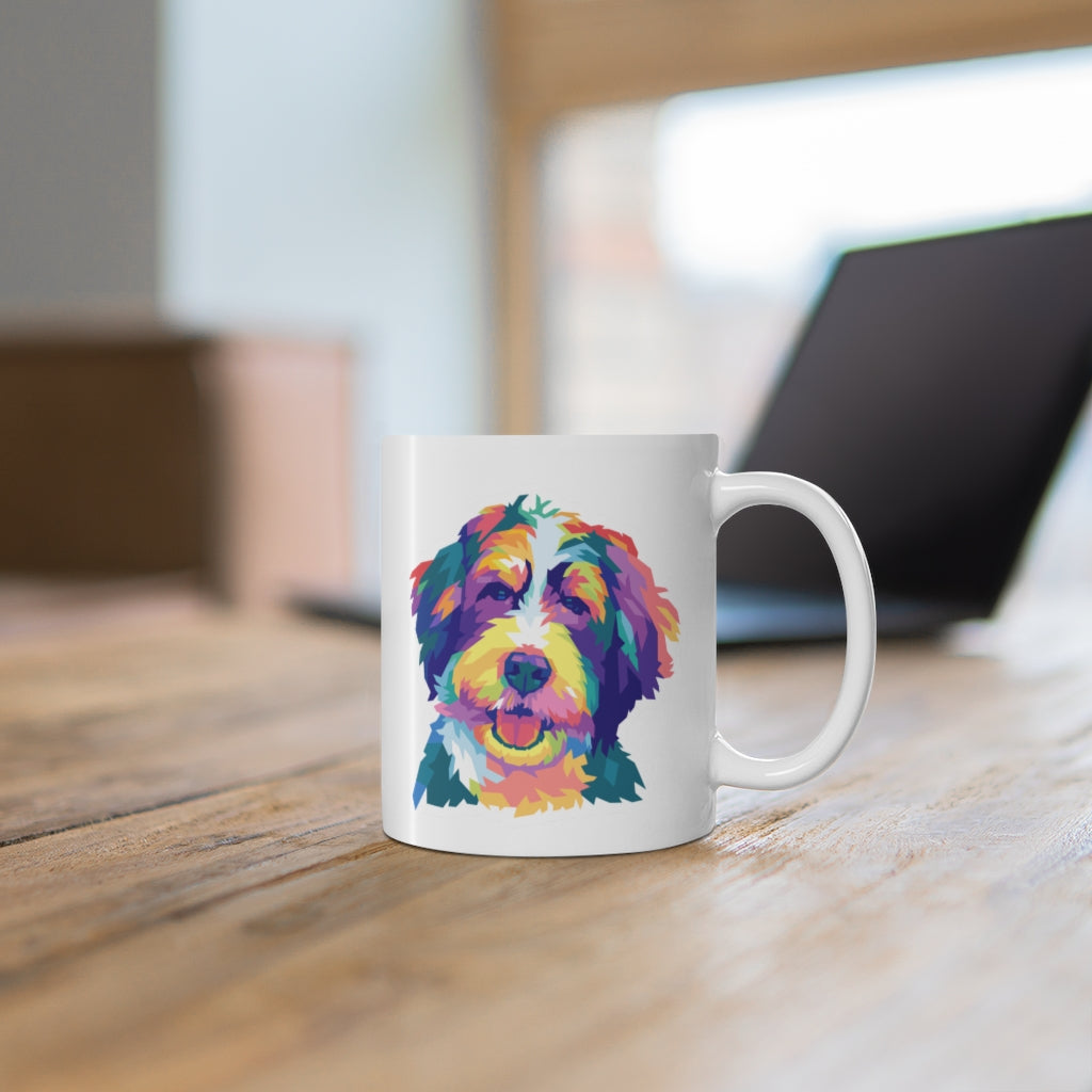 Colorful Bernedoodle Mug