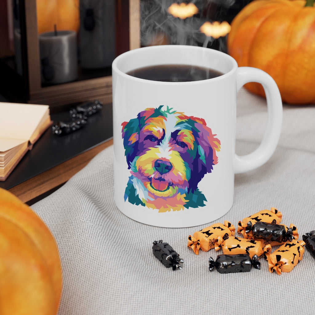 Colorful Bernedoodle Mug
