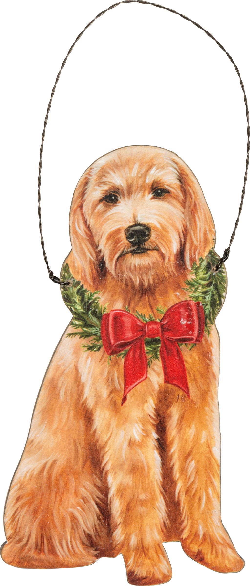 Goldendoodle Dog Wreath Ornament