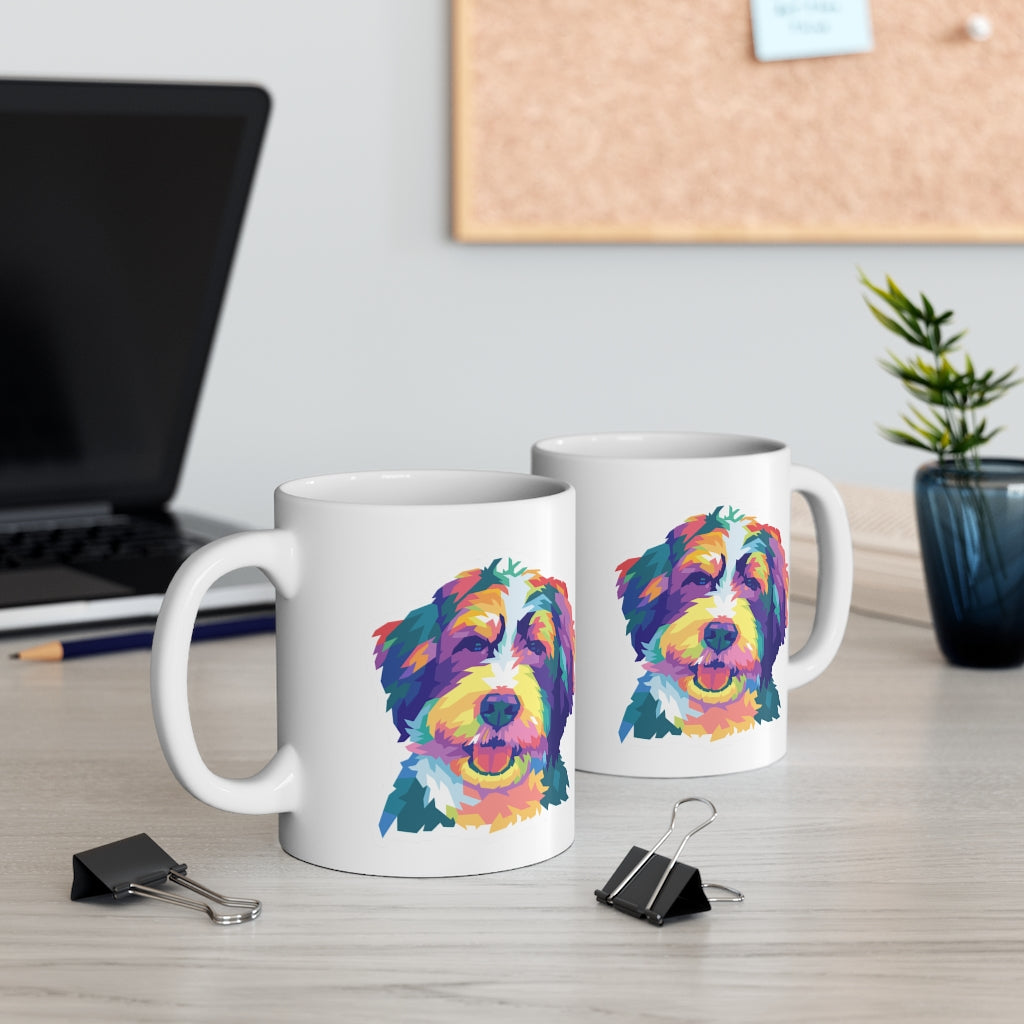 Colorful Bernedoodle Mug