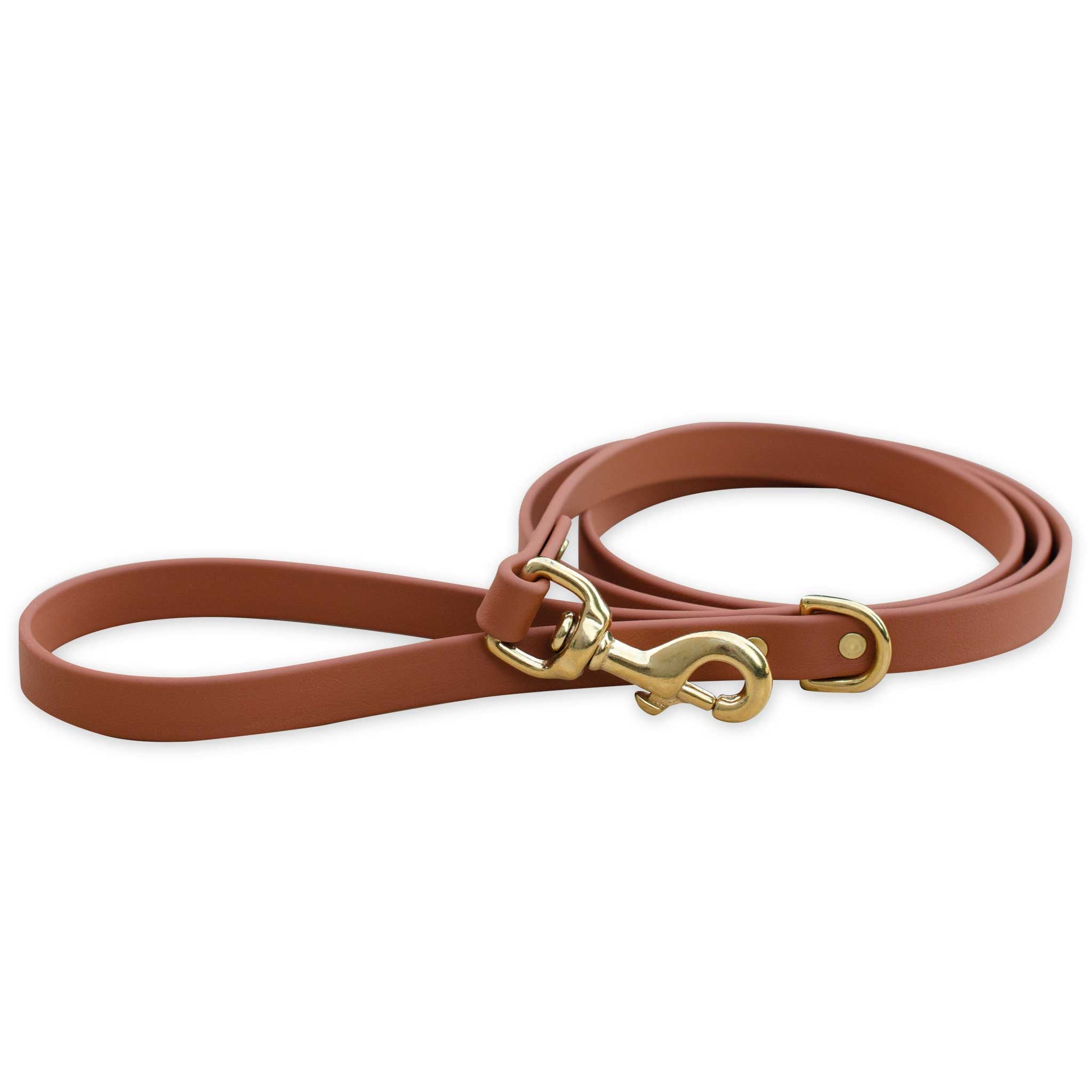 Waterproof Biothane® Leash - Caramel (stainless steel)