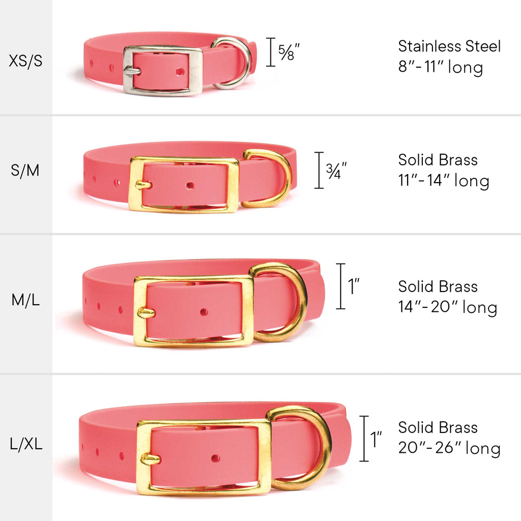 Waterproof Biothane® Collar - Coral