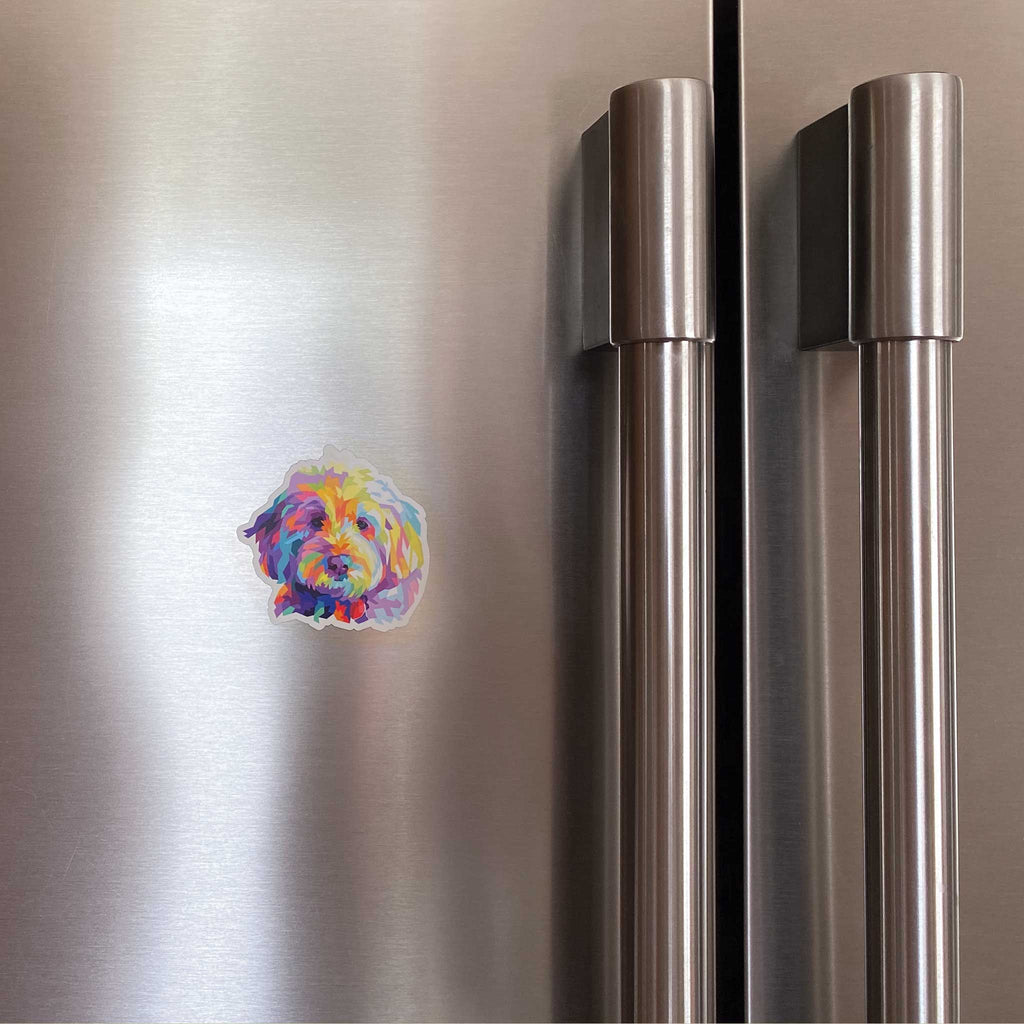 Colorful Doodle Dog Magnet