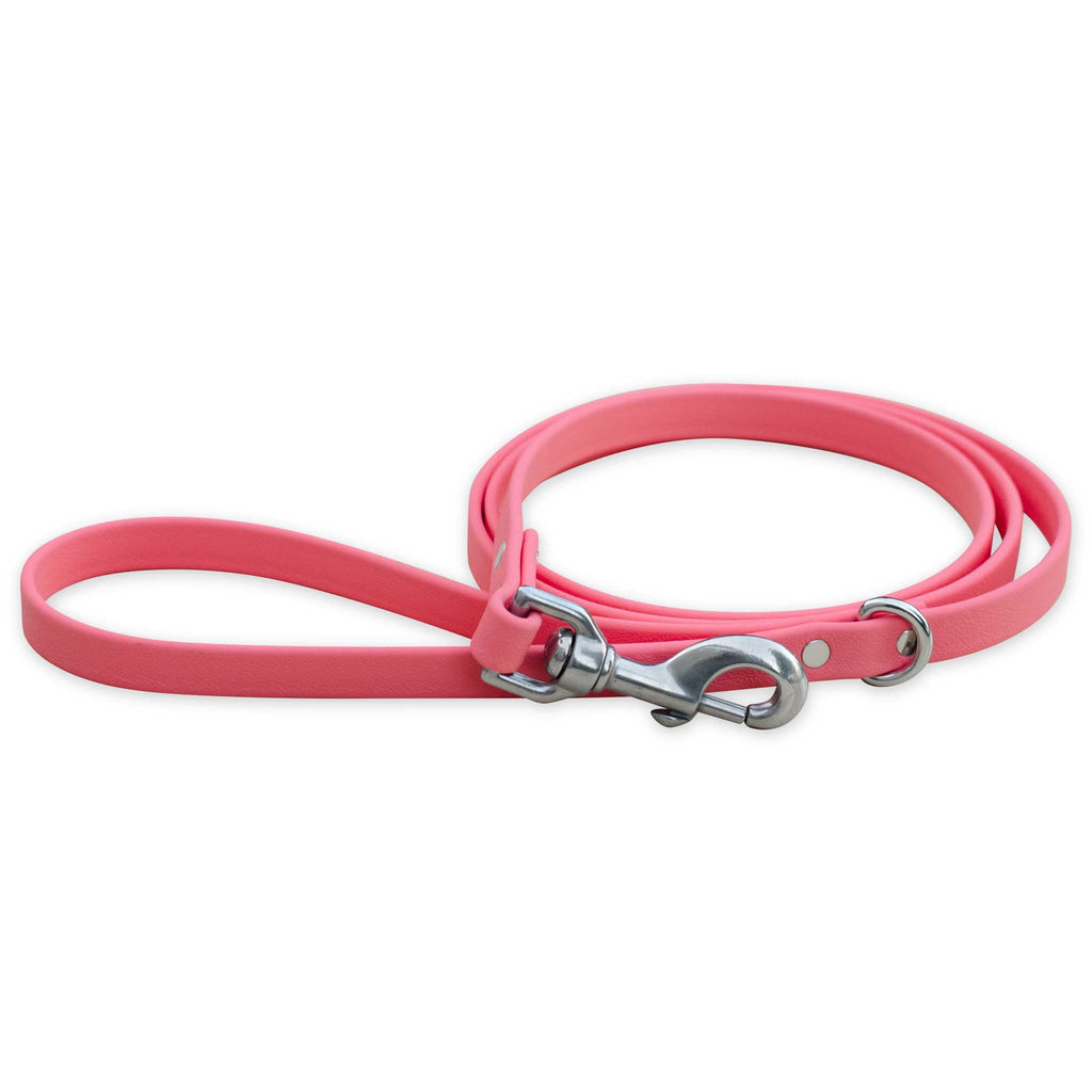 Waterproof Biothane® Leash - Coral (stainless steel)