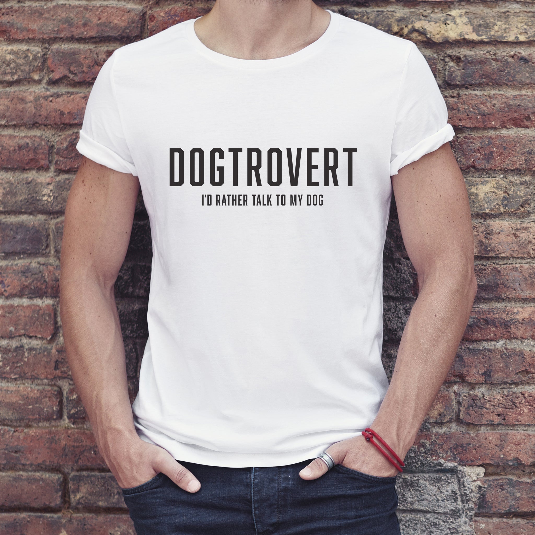 Dogtrovert T-shirt - Black Text