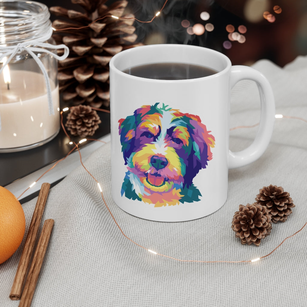 Colorful Bernedoodle Mug
