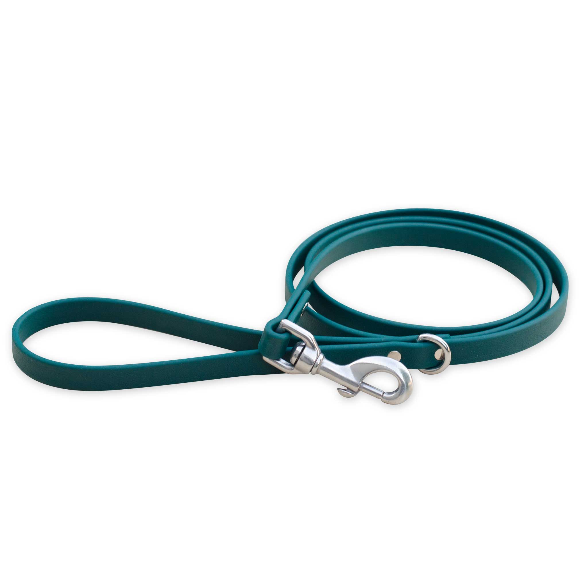 Waterproof Biothane® Leash - Emerald (stainless steel)