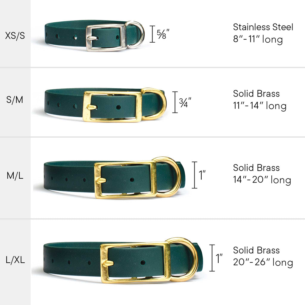 Waterproof Biothane® Collar - Emerald