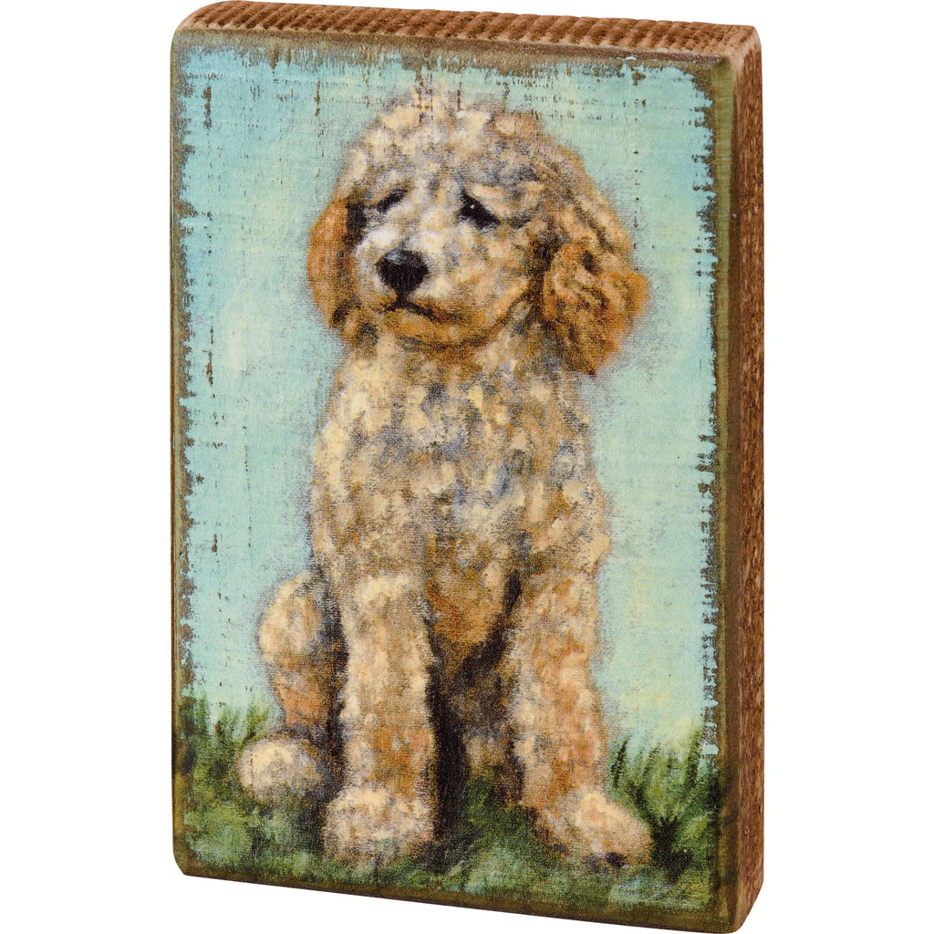 Mini Goldendoodle Labradoodle Block Sign